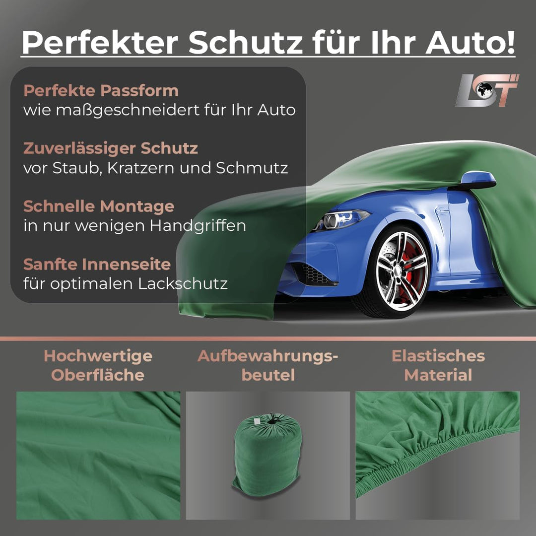 LST Autoabdeckung Indoor – lackschonende und Dehnbare Autogarage. Car Cover Innenbereich für Autohäu