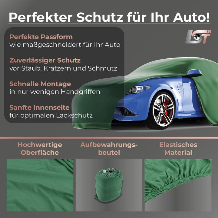 LST Autoabdeckung Indoor – lackschonende und Dehnbare Autogarage. Car Cover Innenbereich für Autohäu