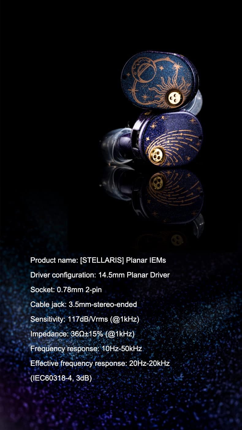 Fanmusic Moondrop STELLARIS IEMs Hochpräzise Miniatur-Gitter-Magnet-Array 7+7 N52H Magnete 1UM Sub-N