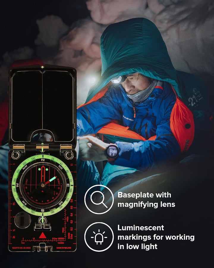 SUUNTO MC-2 Kompass: Erstklassiger Kompass für Profis und ambitionierte Wanderer USGS UTM Waage Nord