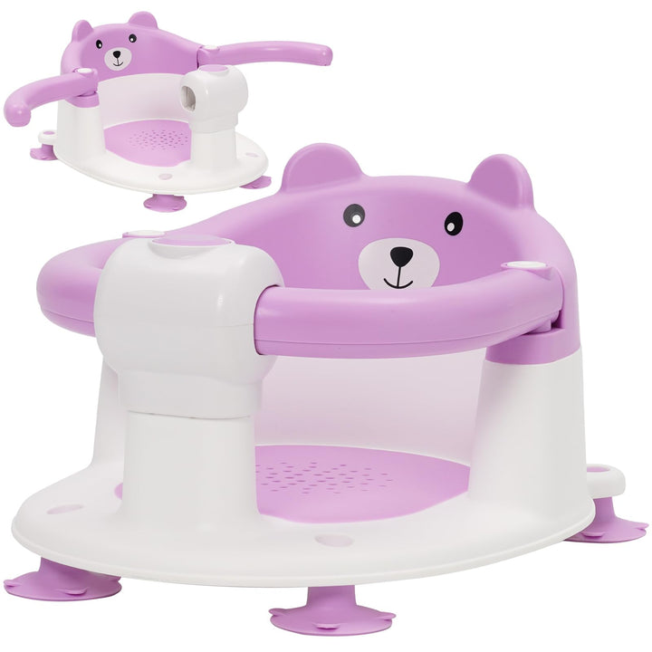 Badewannensitz Baby ab 6-24 monate Badesitz Baby mit 4 Starken Saugnäpfen Ergonomisch Rückenlehne un