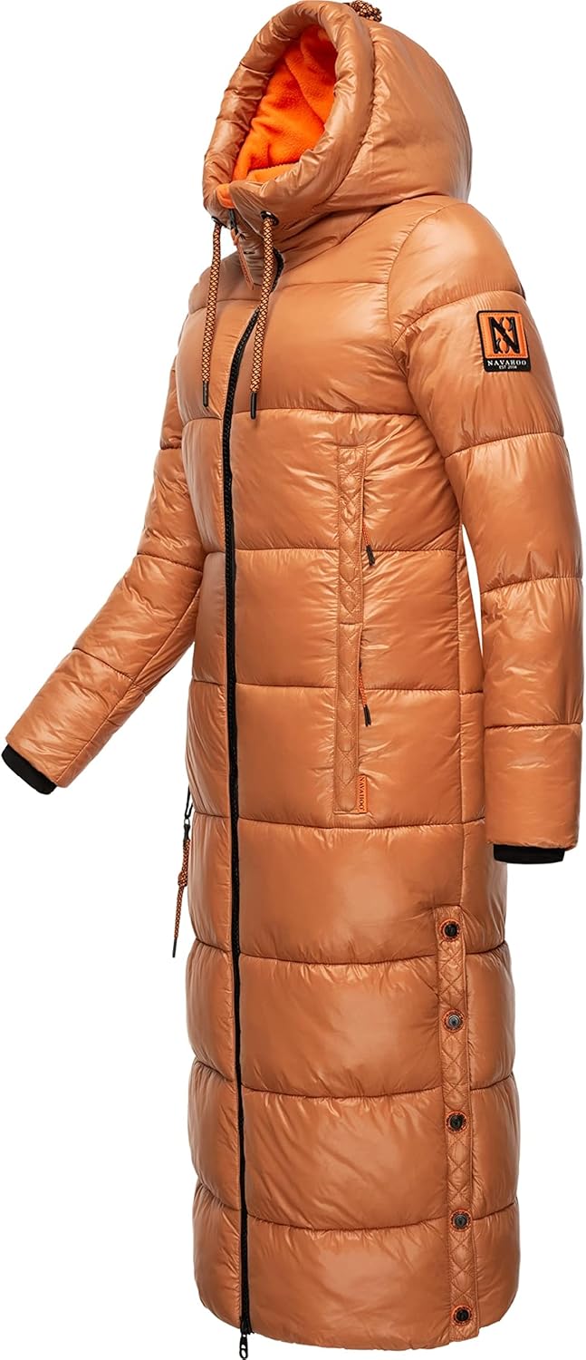 Navahoo Damen warmer Winter Steppmantel mit Kapuze Schmuseengel XS-XXL S Rusty Cinnamon, S Rusty Cin