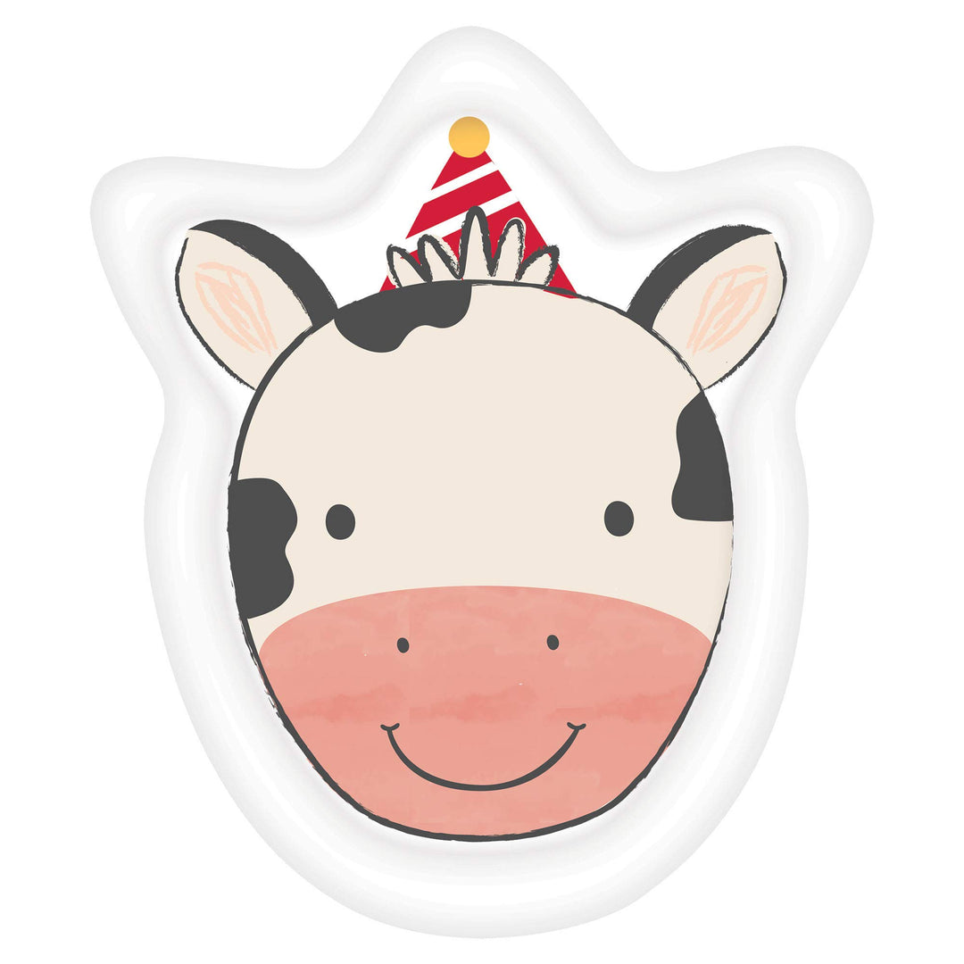 Barnyard Birthday Cow Shaped Paper Plates 18cm (8 pk) Kuh-Teller, Kuh-Teller
