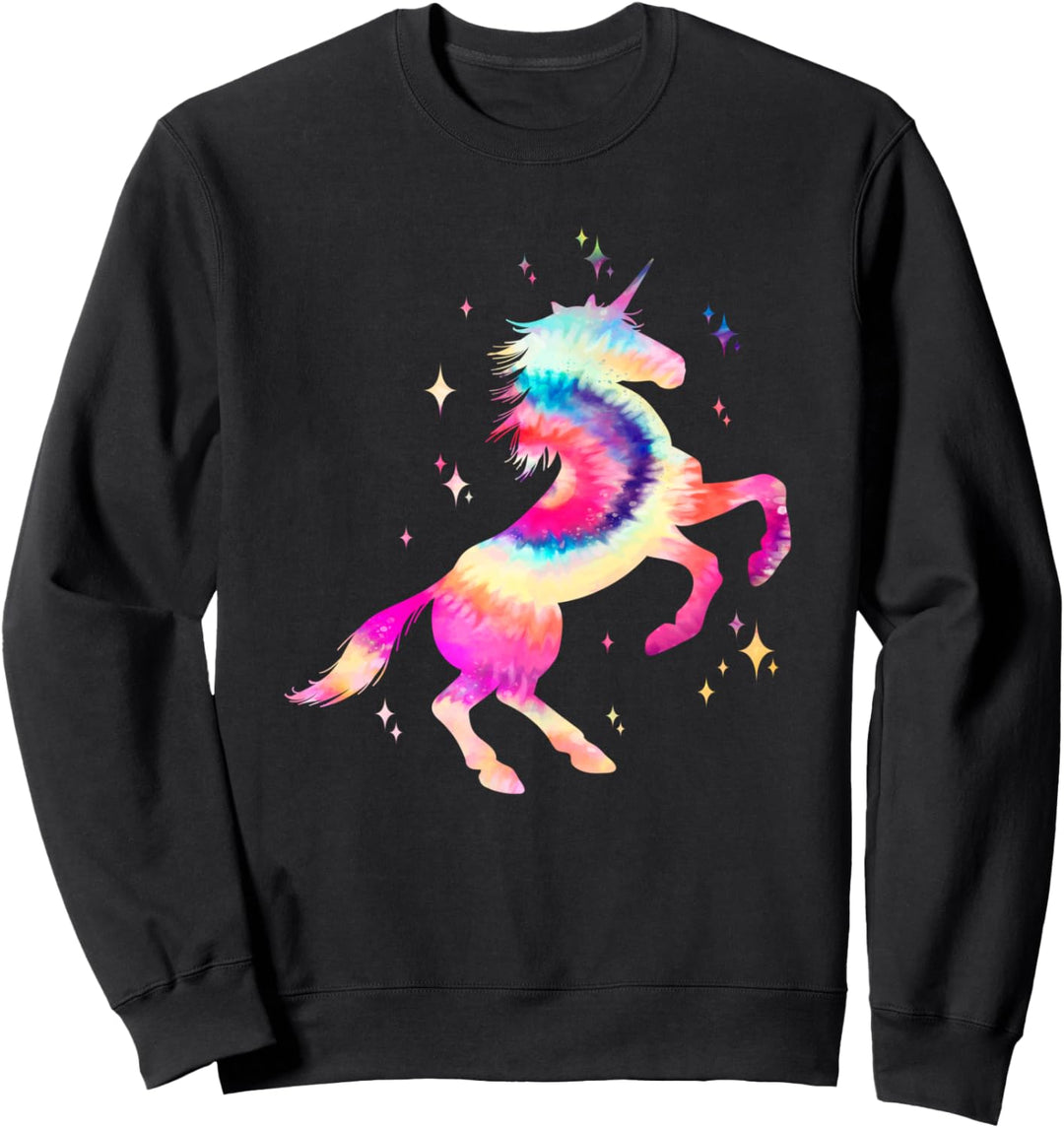 Einhorn Tie Dye Regenbogen Hippie Kostüm Hippie Sweatshirt