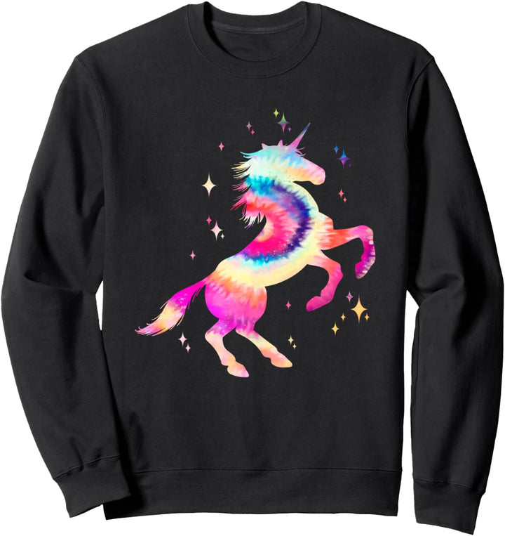 Einhorn Tie Dye Regenbogen Hippie Kostüm Hippie Sweatshirt