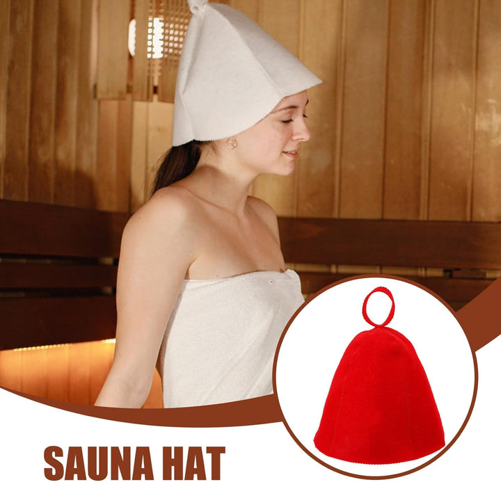 Healvian Eleganter Badehut Für Den Haushalt Weicher Saugfähiger Filz-saunahut Für Spa-Sauna-aktivitä