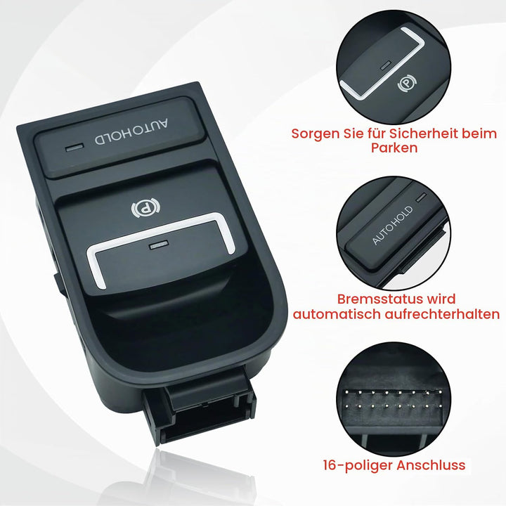 ZEALfix  EPB Elektrische Handbremse Feststell Bremsschalter Schalter 5N0927225A für Sharan Tiguan Al