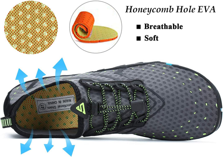 SAGUARO Badeschuhe für Herren Damen - 7/9 Drainagelöcher Schnelltrocknende rutschfest, Gr 35-48 36 E