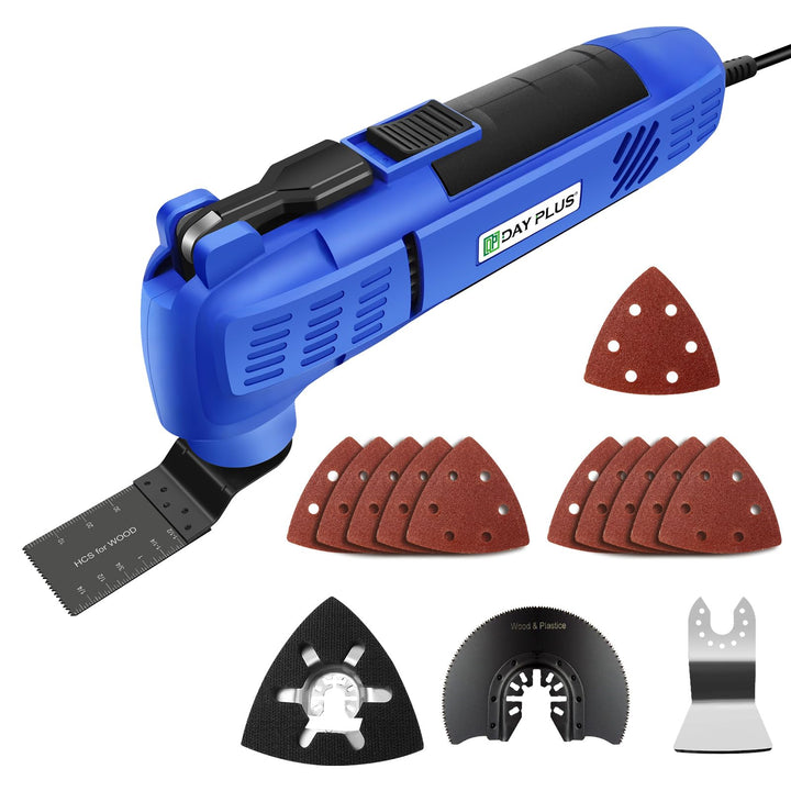 Kabel-Oszillierende Multi-Werkzeug mit Sägeblatt, Schleifpapier, 280W 22000RPM, 3 ° Oszillationswink