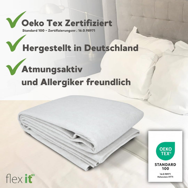 Flex it - flexTopp 100x200 cm Antirutschmatte für Bett Matratzen Befestigung Topper Matratze Lattenr
