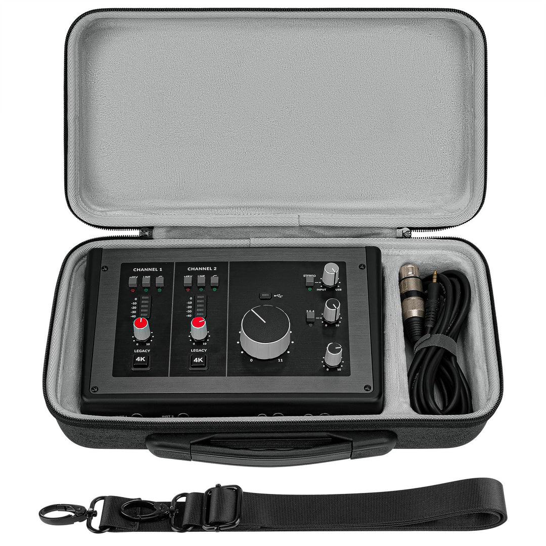 Geekria Tragetasche für Audio-Schnittstellen, Hartschalen-Reisetasche, kompatibel mit Solid State Lo