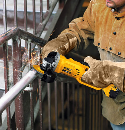 DeWalt Akku-Winkelschleifer (18V, 4.0 Ah, 125 mm Scheiben-ø, für alle Standard-Trenn,- Schleif- und