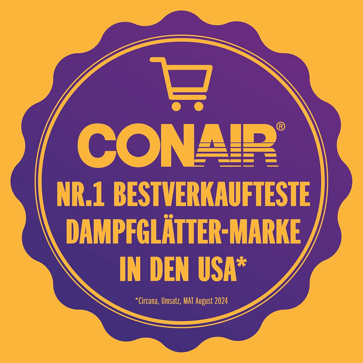 Conair Turbo ExtremeSteam Dampfglätter mit 5 EInstellungen | Dampfleistung 25g/Min. | Schnelle Aufhe