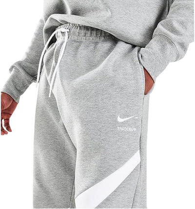Nike Sportswear Swoosh Herren Hose L Grau/Weiss, L Grau/Weiss
