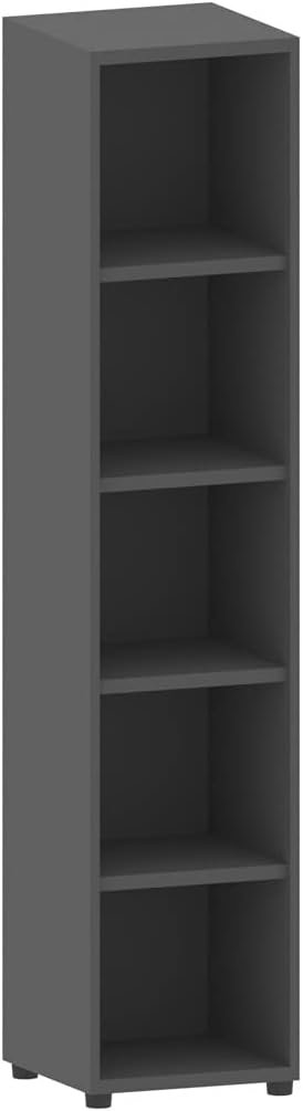 Aktenregal 5 Fächer versch. Farben | Büroregal 5 OH aus Holz | Büromöbel Ordnerregal Standregal H183