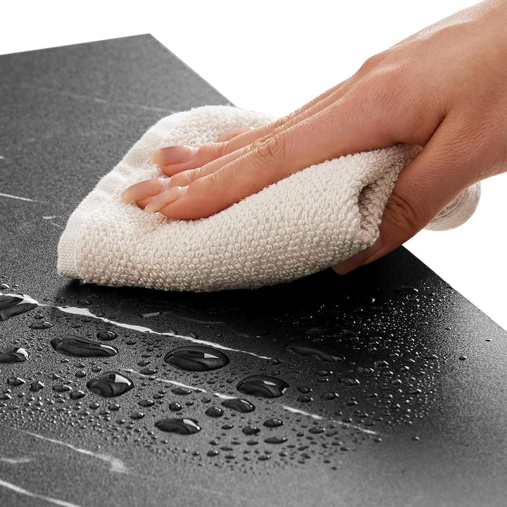 SoBuy Schuhschrank Schmal 2 Klappen, Schuhkipper Platzsparend für Flur, Schuhschrank Schwarz mit Mar