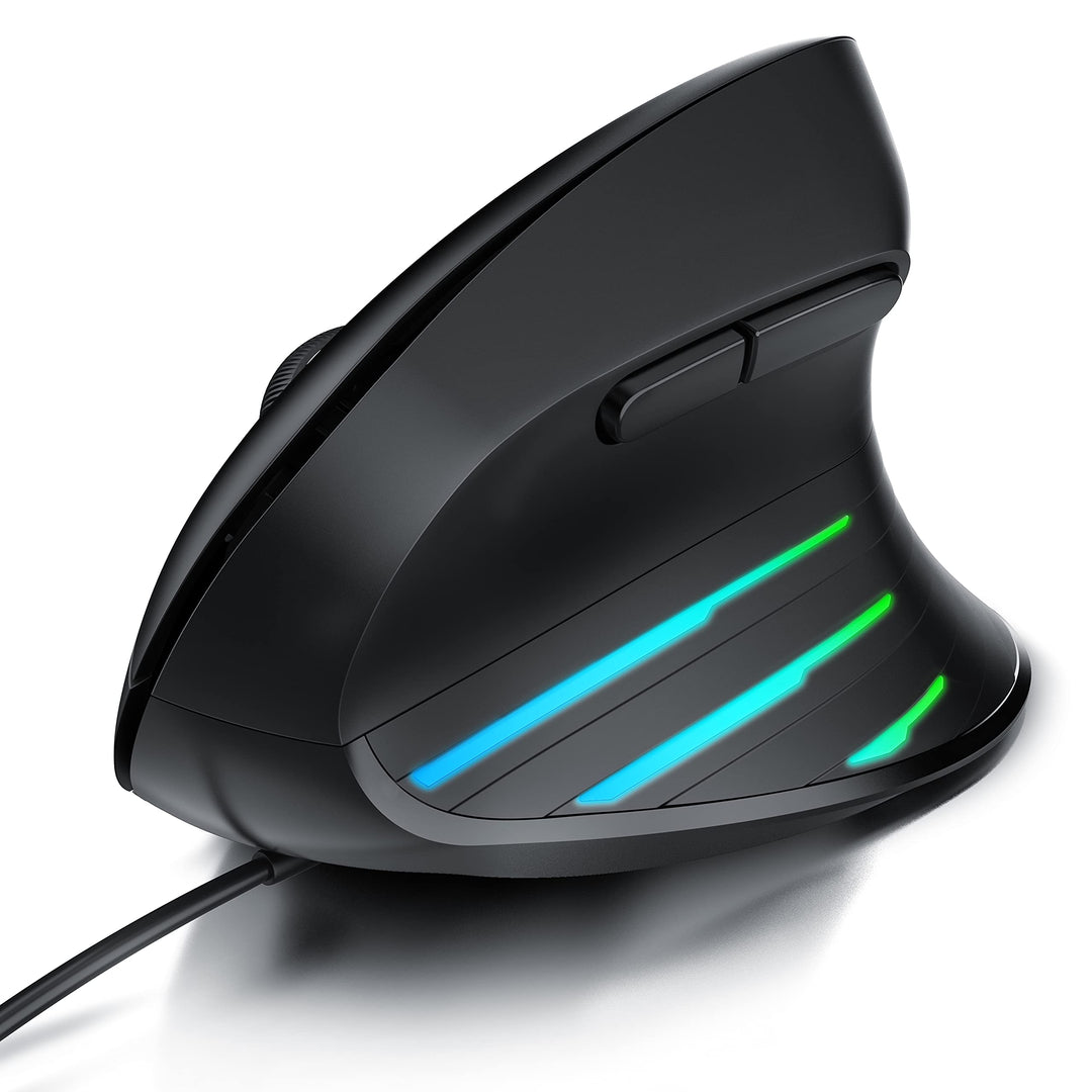 CSL - ergonomische Maus 6400 DPI - neues Modell - Vertikal mit Kabel - USB Vertical Mouse – ergonomi