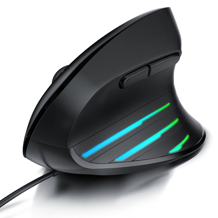 CSL - ergonomische Maus 6400 DPI - neues Modell - Vertikal mit Kabel - USB Vertical Mouse – ergonomi