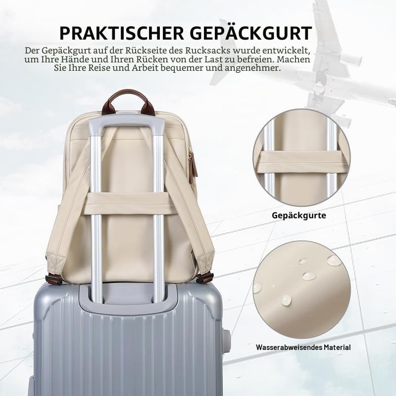 GOLF SUPAGS Rucksack Damen, 14 Zoll Laptop Schulrucksack Herren Gross mit Arbeitstasche Reiserucksac