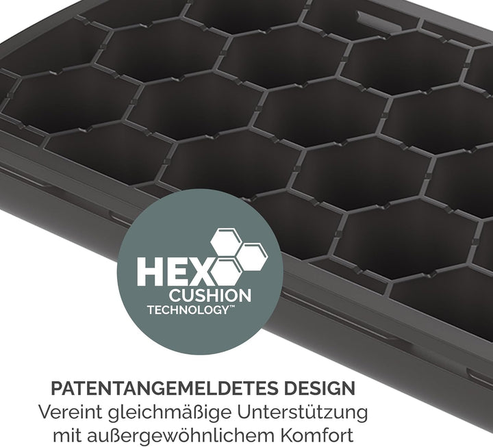 Breyta Tastatur-Handgelenkauflage – Schwarz, mit HEX Cushion Silikonpolster für komfortable Handgele