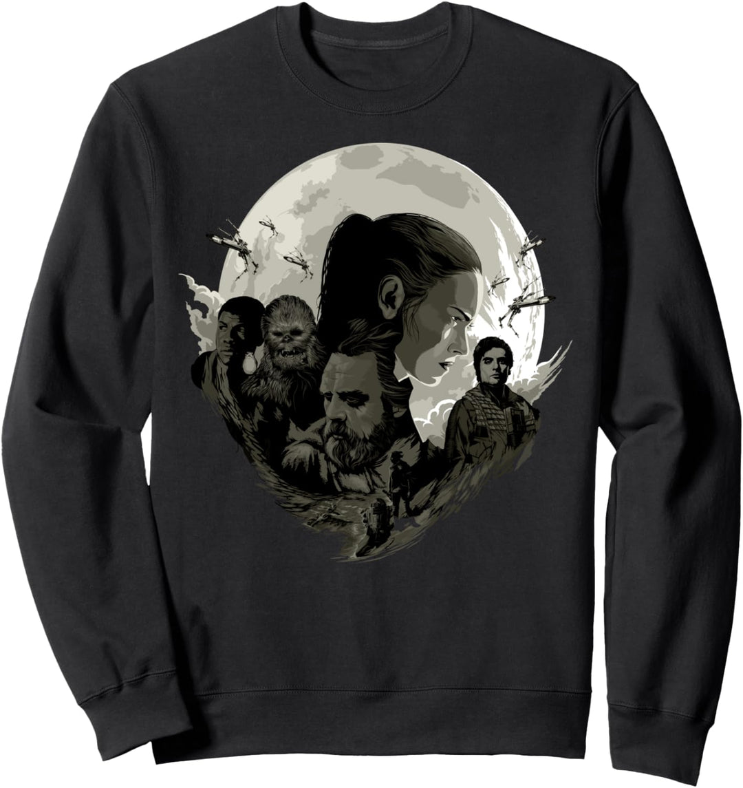 Star Wars The Last Jedi Moon Group Shot Portrait Sweatshirt