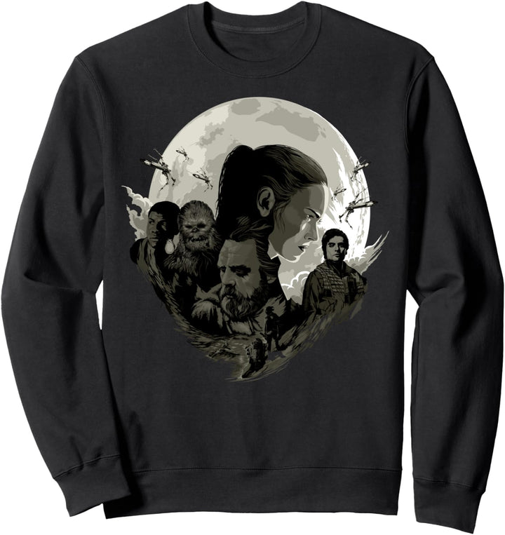 Star Wars The Last Jedi Moon Group Shot Portrait Sweatshirt