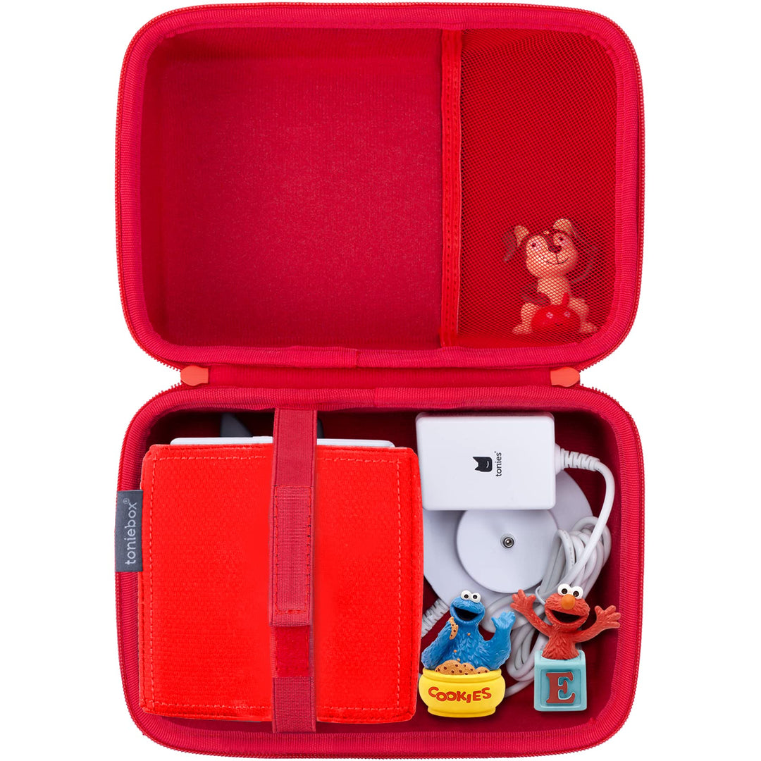 Aenllosi Harte Tasche Hülle für Tonies Toniebox Starter Set Tonies Musikbox, Nur Tasche (Rot), Rot