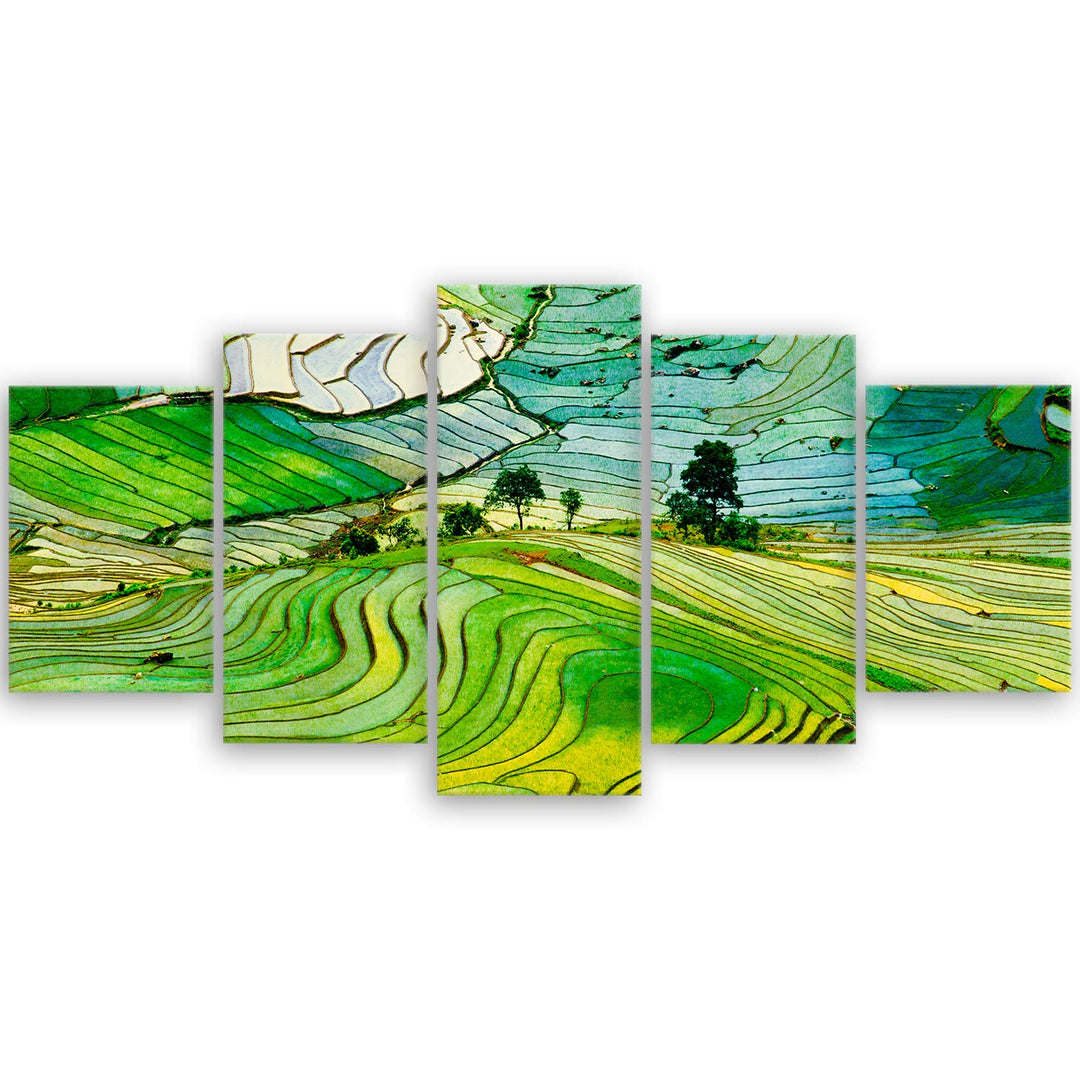 ge Bildet Bild auf Leinwand | Landschaftsbilder - Reisfelder in der Provinz Lao Cai - Vietnam K in 1