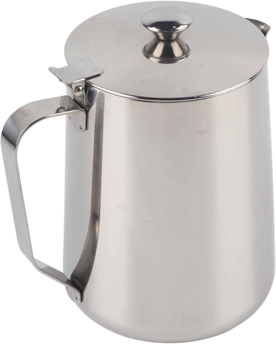 Milchaufschäumkrug mit Deckel, Tropffreier Auslauf aus Milchkännchen, Edelstahl Kaffeekännchen mit D