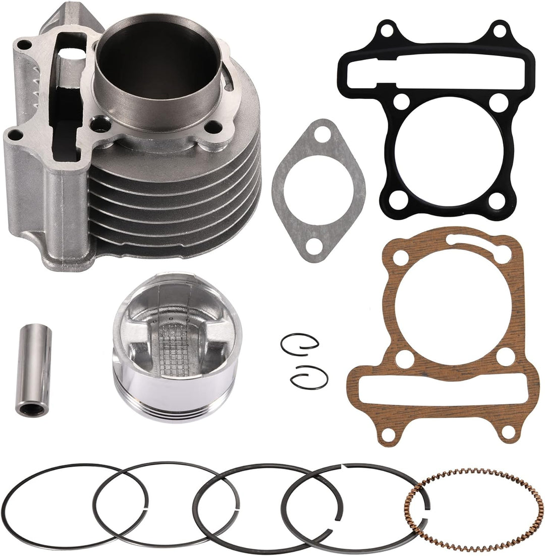 GOOFIT 57.4mm Zylinderbaugruppe Ersatz für GY6 4 Takt 125cc 150cc 157QMJ 152QMI TaoTao Motoren Quads