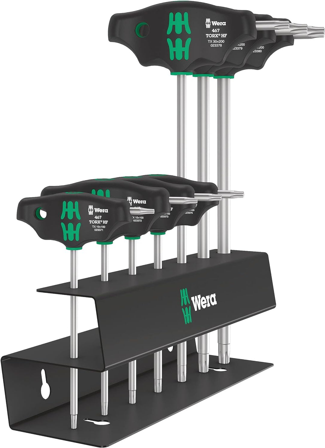 Wera 05023456001 467/7 TORX HF Set 2, Quergriff TORX Schraubendreher-Satz mit Haltefunktion, 7-teili