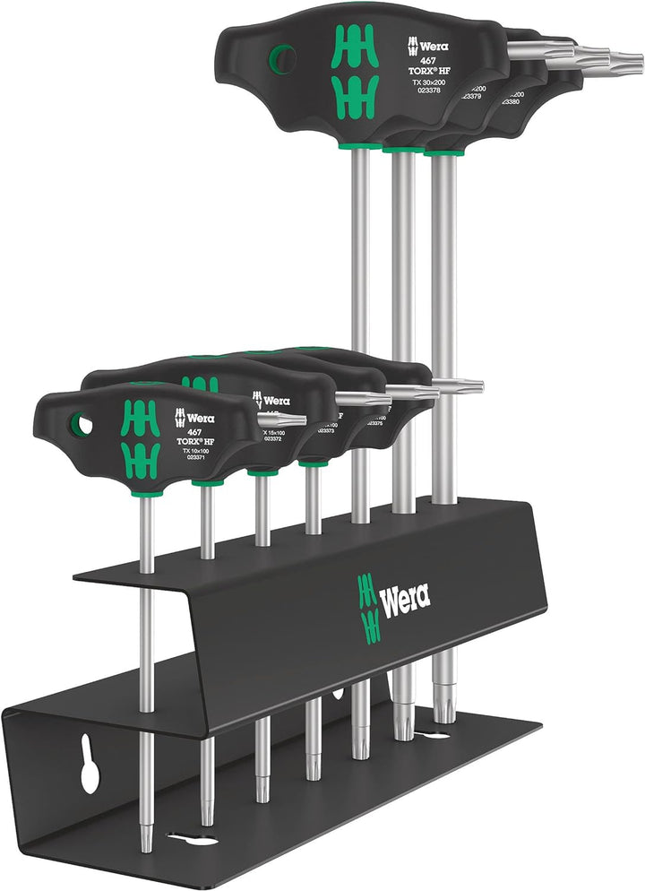 Wera 05023456001 467/7 TORX HF Set 2, Quergriff TORX Schraubendreher-Satz mit Haltefunktion, 7-teili