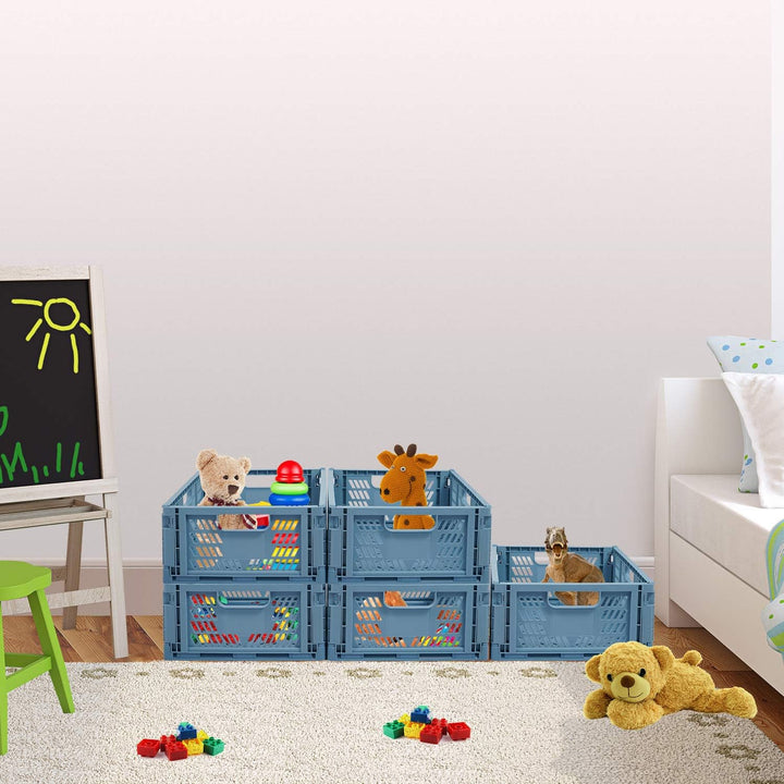 Faltbar Plastik Lagerkisten Regal Körbe,4er-Set Falten Aufbewahrungskorb Küche Schubladeneinsätze St