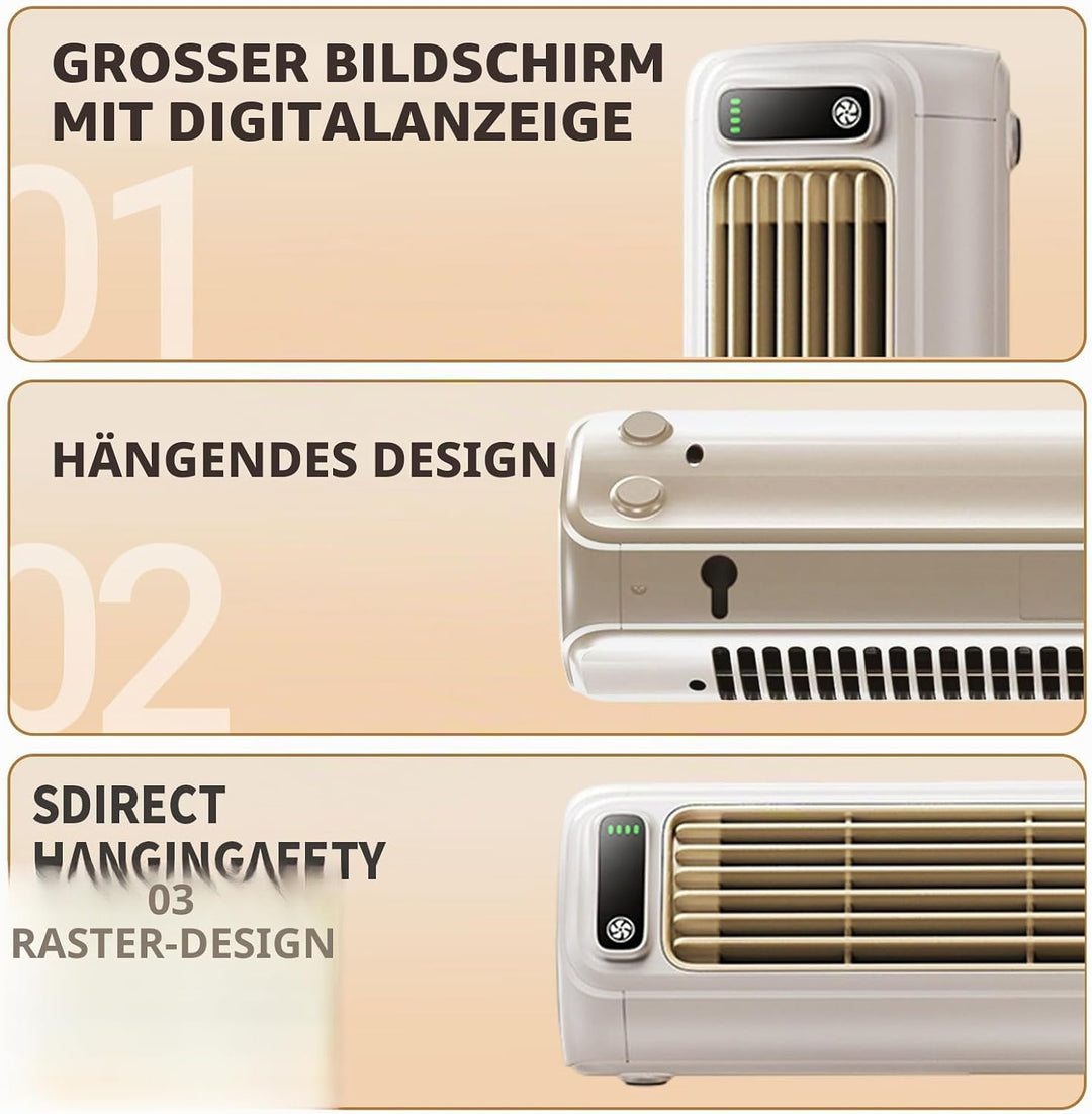 XLSBZ Outfany Cooling Ace,Tragbare Klimaanlage Tischventilator Leise USB Wiederaufladbare Mini Mobil