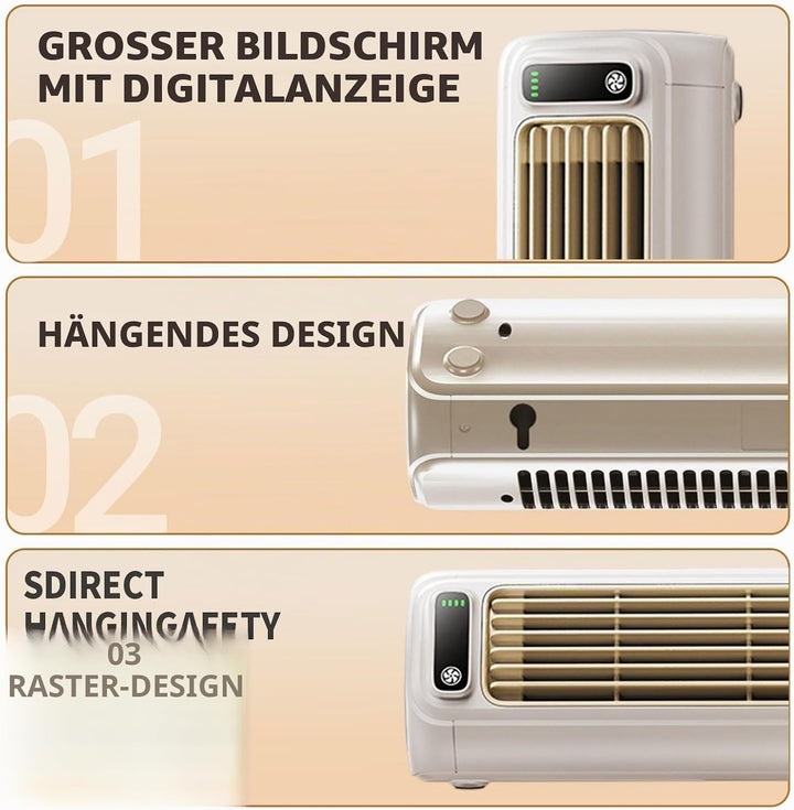 XLSBZ Outfany Cooling Ace,Tragbare Klimaanlage Tischventilator Leise USB Wiederaufladbare Mini Mobil