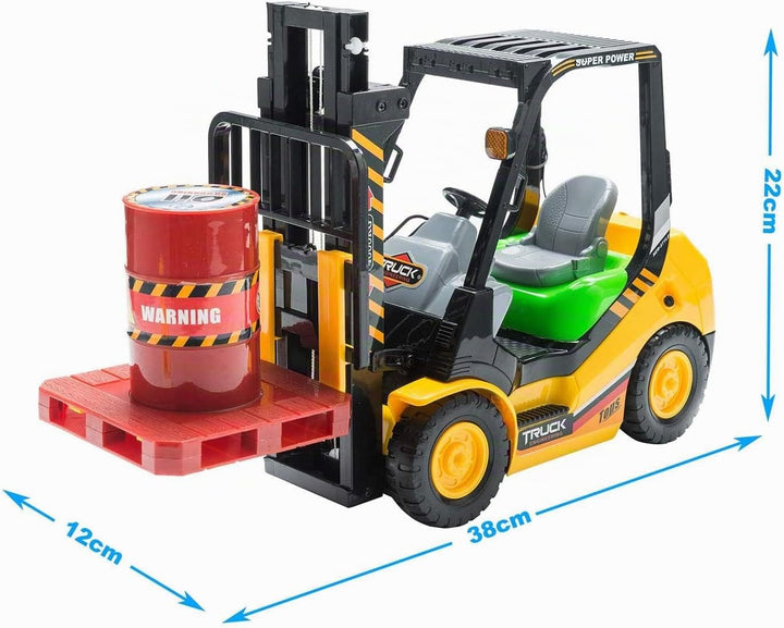 GOODS+GADGETS Ferngesteuerter RC Gabelstapler 1:10 R/C Modellbau Stapler Hoch-Hubwagen Funk Spielzeu