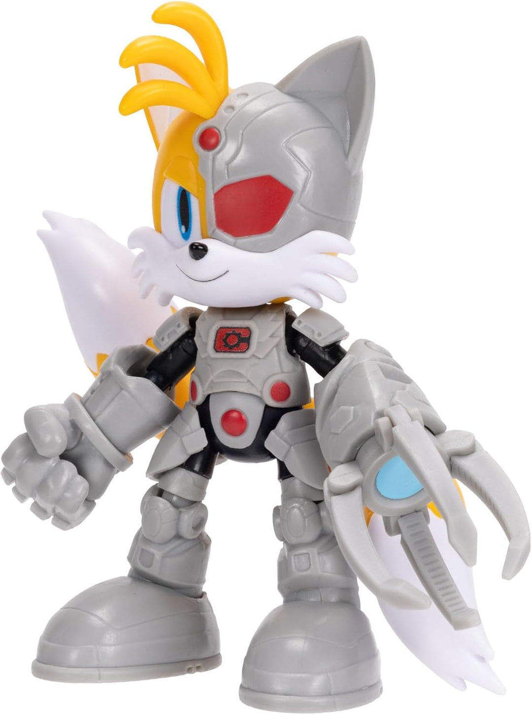 DC x Sonic Tails als Cyborg 13 cm grosse Actionfigur, offiziell lizenziert von Jakks Pacific, hochbe