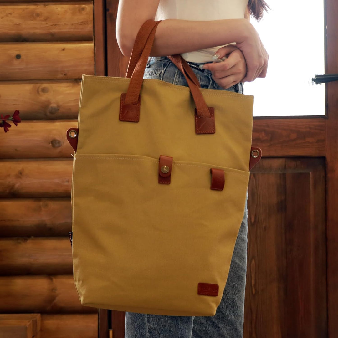 TOURBON Fahrradtasche für Damen, Segeltuch, Schultertasche, Packtasche zum Anclippen mit Schnellvers