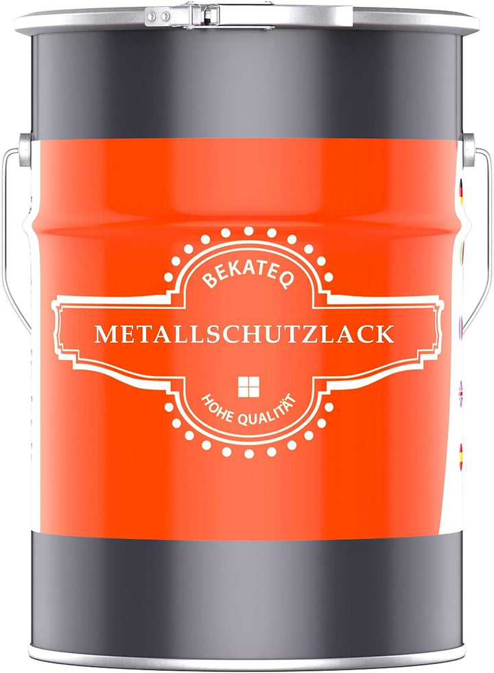 BEKATEQ Metallschutzlack 4in1 Metallfarbe 2,5L Schokoladenbraun I Grundierung + Rostschutzfarbe + Zw