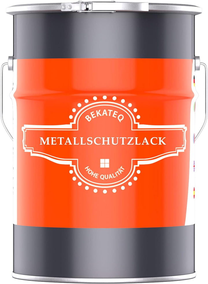 BEKATEQ Metallschutzlack 4in1 Metallfarbe 5L Narzissengelb I Grundierung + Rostschutzfarbe + Zwische