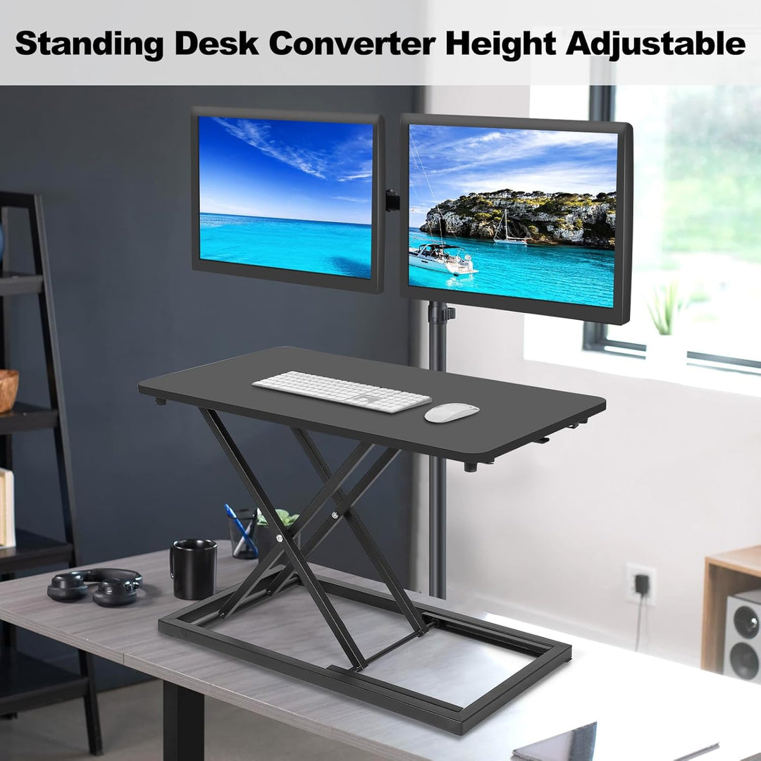 Gugxiom Stehpult-Konverter Höhenverstellbar, 60CM Einzel-Stehpult-Aufsatz für Ergonomische Sitz-Steh