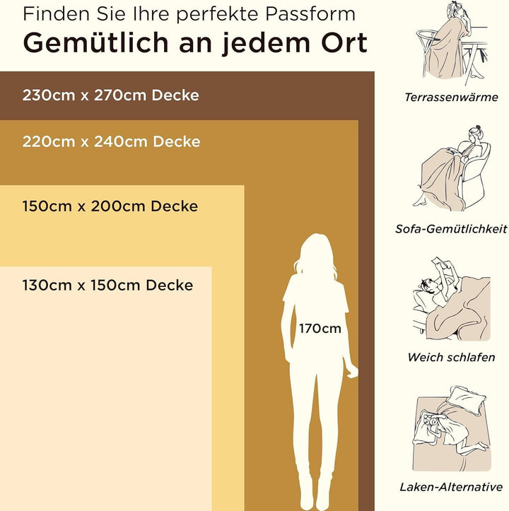 BEDSURE Kuscheldecke Flauschig Decke Fleecedecke - Wohndecke Warm Winter Weich, Sofadecke Kleine, De