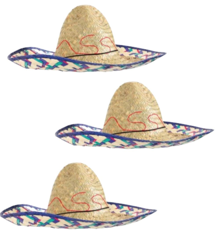 KarnevalsTeufel.de Sombrero Set Mexikanerhüte Mexikohut Strohot Sommerhut verschiedene Sets Multipac
