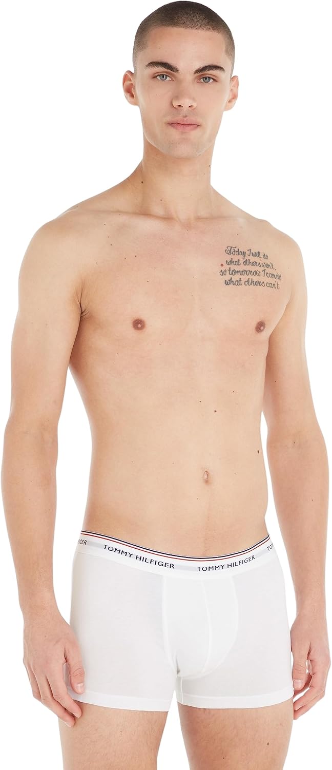 Tommy Hilfiger Herren 3er Pack Boxershorts Trunks Unterwäsche S Rot, S Rot