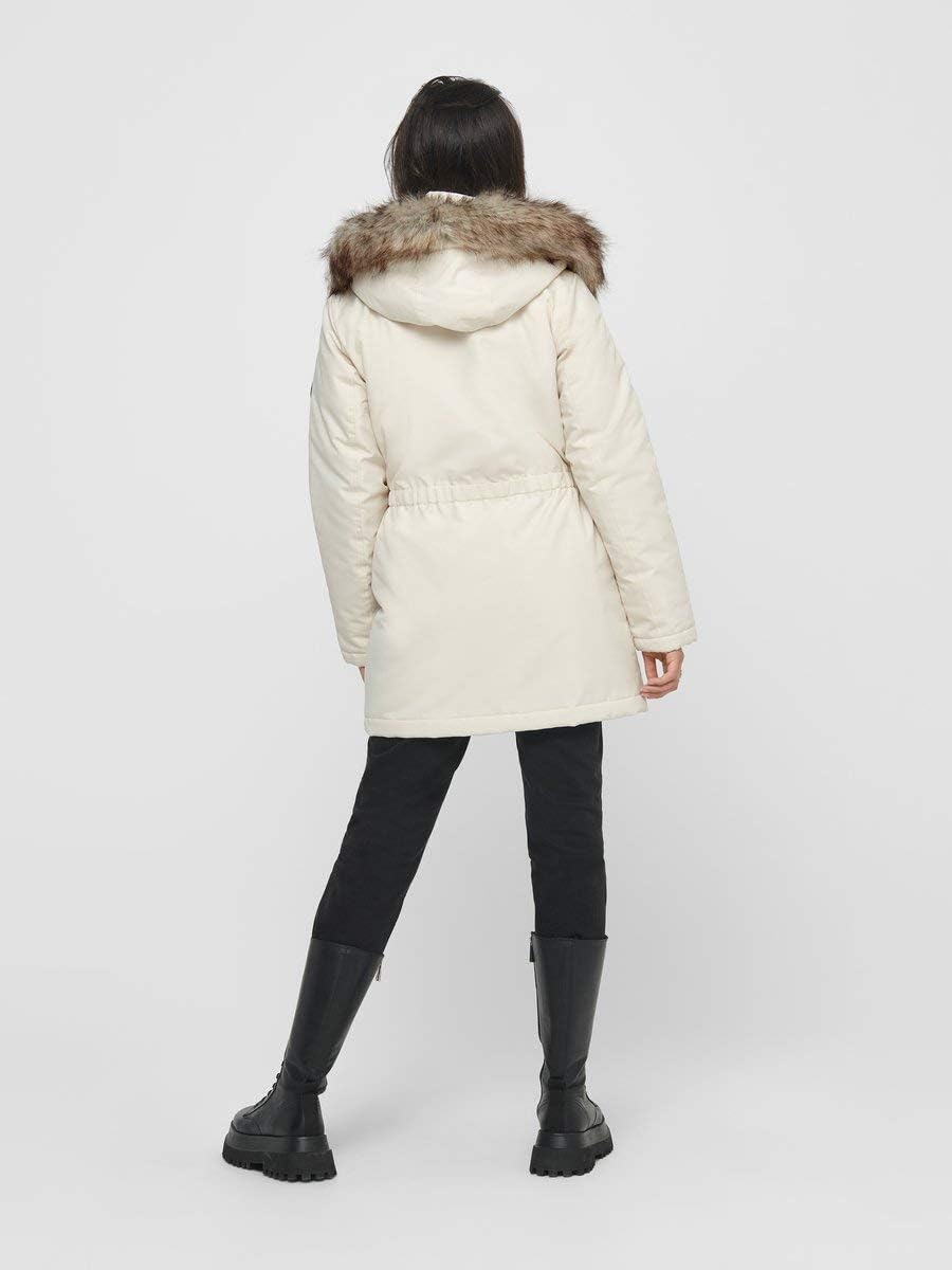 ONLY Damen ONLIRIS FUR Winter Parka CC OTW 15213755 XL Eggnog, XL Eggnog