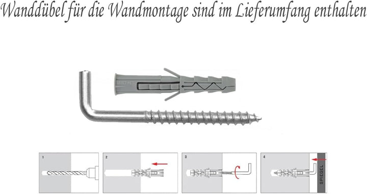 Ramix Wandspiegel in pulverbeschichtetem Aluminiumrahmen Schwarz Loft Rechteckig Rund Oval Halbkreis