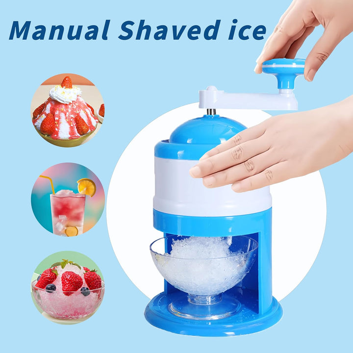 Tragbare Prämie Slush Maschine, Slushy Maker und Slush Eismaschine, Eiscrusher mit Manueller Kurbel,