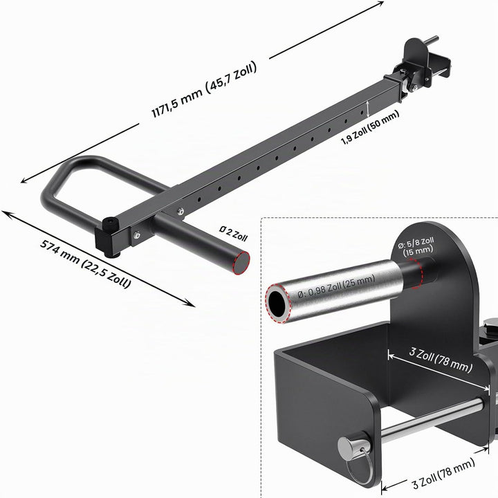 SELEWARE Multi Grip Dip-Stangenaufsatz für 2 x 2 oder 3 x 3 Zoll mit 1 oder 5/8 Zoll Loch Power Rack