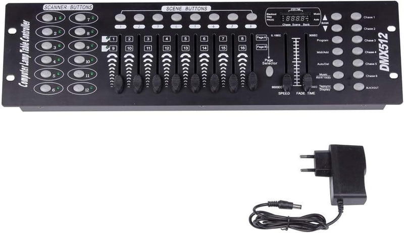 UKing DMX Controller, 192 Kanäle DMX512 Controller Konsole 240 Szenen für MINI DMX-Controller DMX-Li