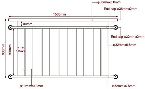 Balkongeländer Fenster Geländer Edelstahl Französischer Balkon Gitter 57221 AWZ